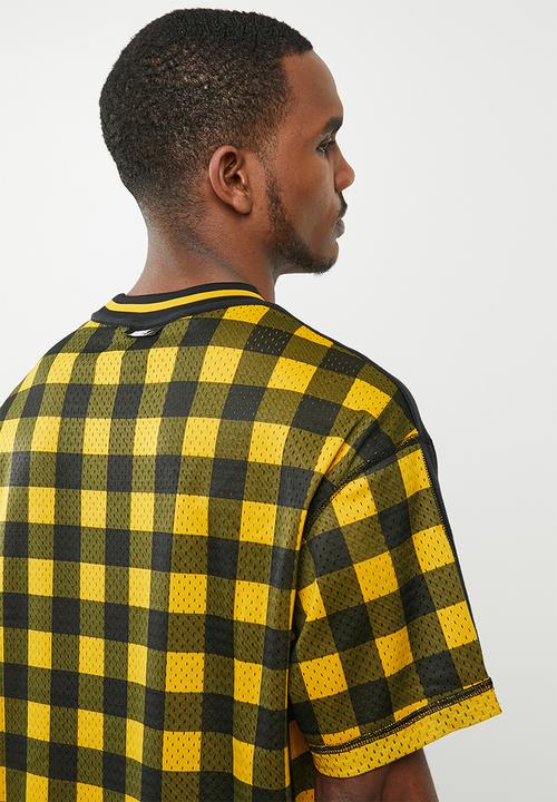 Nike - Nsw nsp  short sleeve top - black & yellow