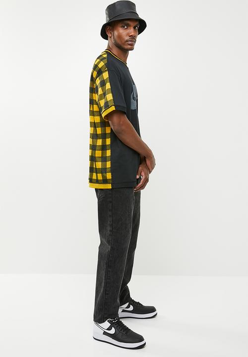Nike - Nsw nsp  short sleeve top - black & yellow