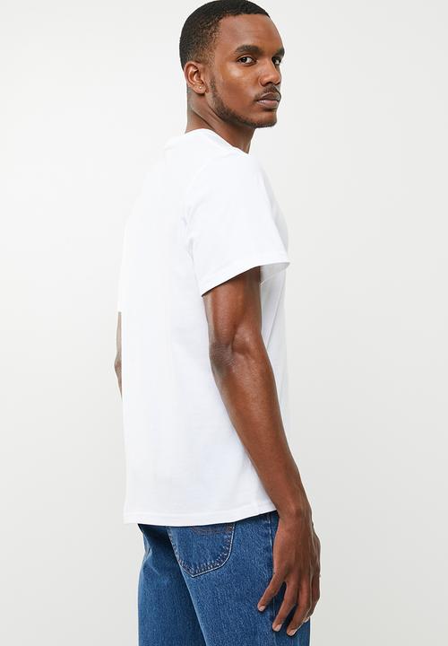 Lee  - Centre chest block logo tee - white