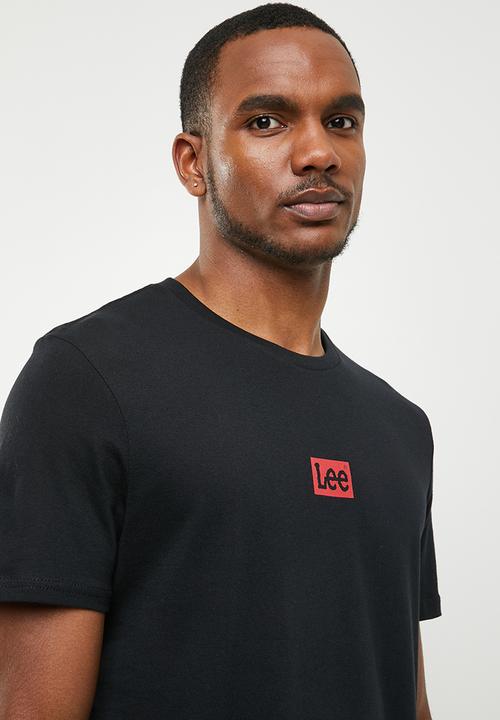 Lee  - Centre chest block logo tee - black