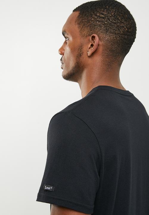 Lee  - Centre chest block logo tee - black