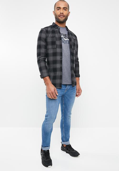 The North Face - Short sleeve out line tee - grey