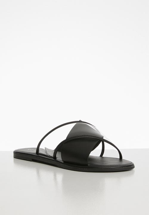 Superbalist - Claire leather cross over sandal - black