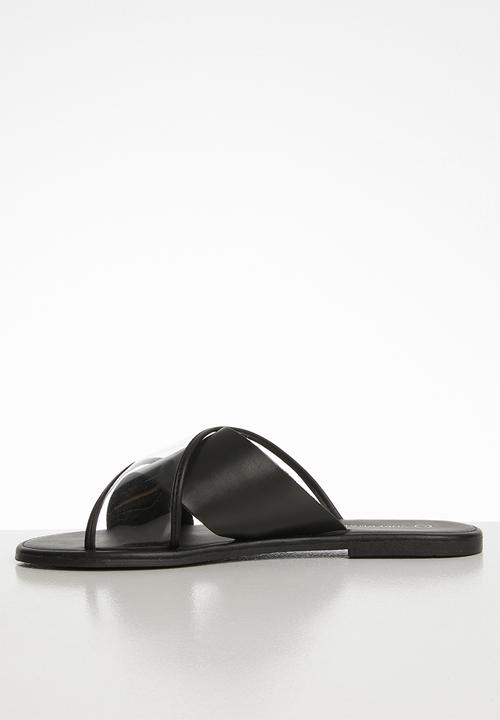 Superbalist - Claire leather cross over sandal - black