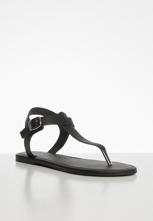 Superbalist - Zizi leather T-bar sandal - black