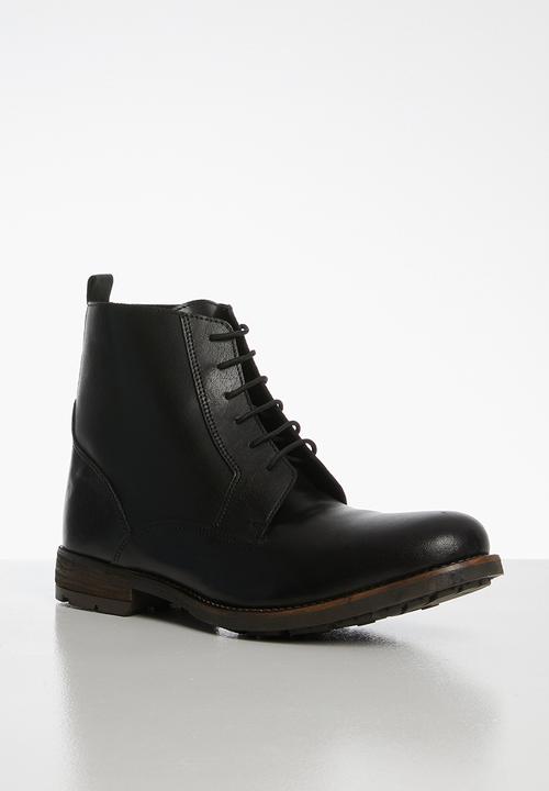 Superbalist - Xavier leather military boot - black