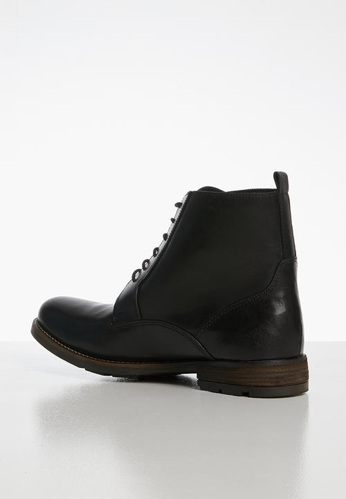 Superbalist - Xavier leather military boot - black