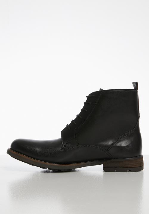 Superbalist - Xavier leather military boot - black