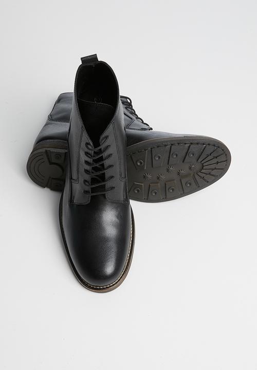 Superbalist - Xavier leather military boot - black