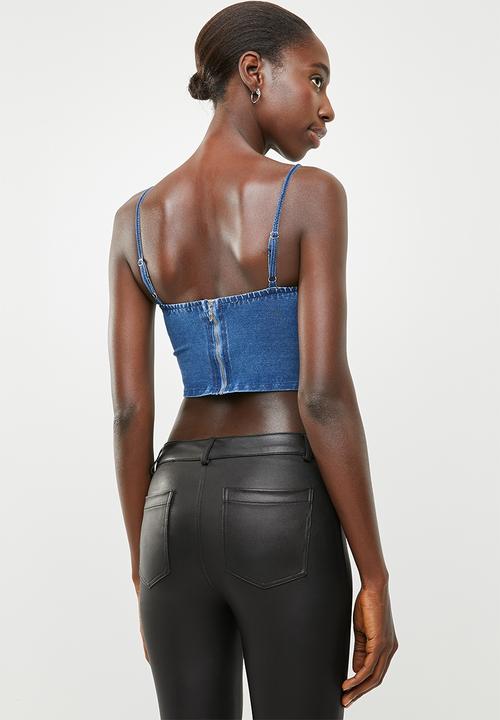 SISSY BOY - Knit denim bustier - blue 