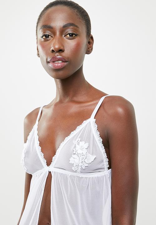 SISSY BOY - Lace chemise - white