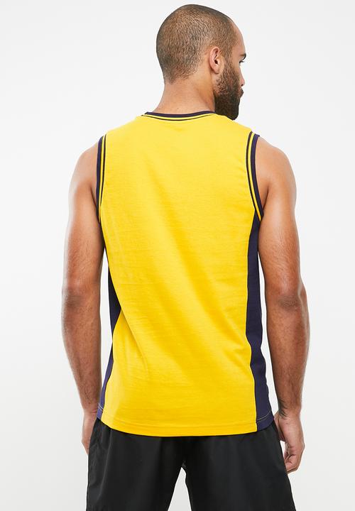 PUMA - Classic short sleeve tee - navy & yellow 
