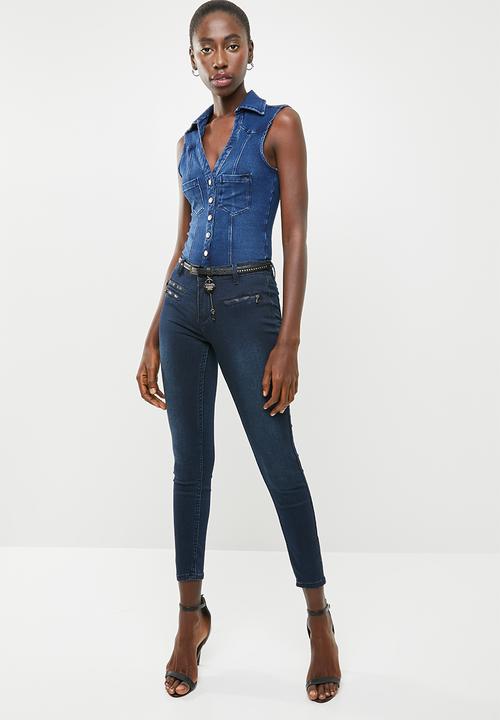 SISSY BOY - Knit denim bodysuit - blue