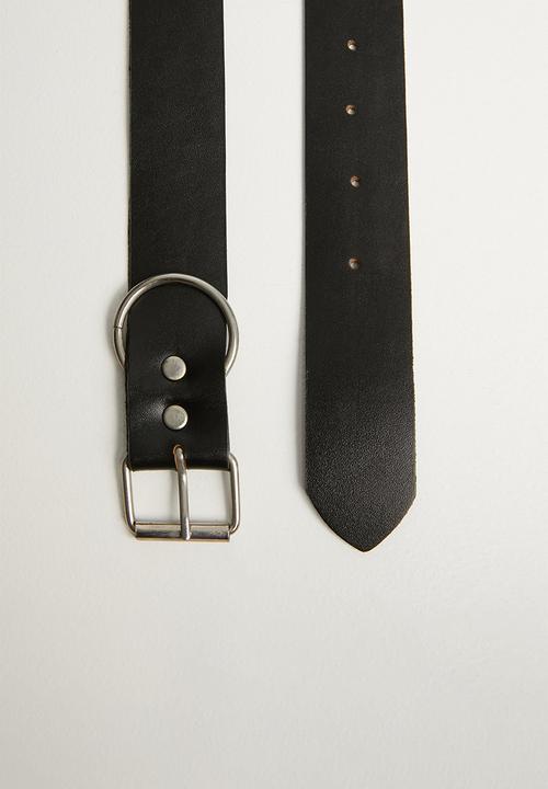 Superbalist - Ring leather belt - black