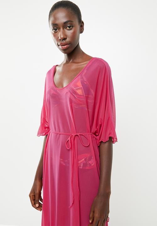 Sun Love - Longer length kimono dress - pink