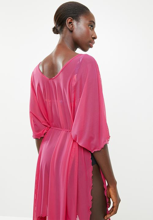 Sun Love - Longer length kimono dress - pink