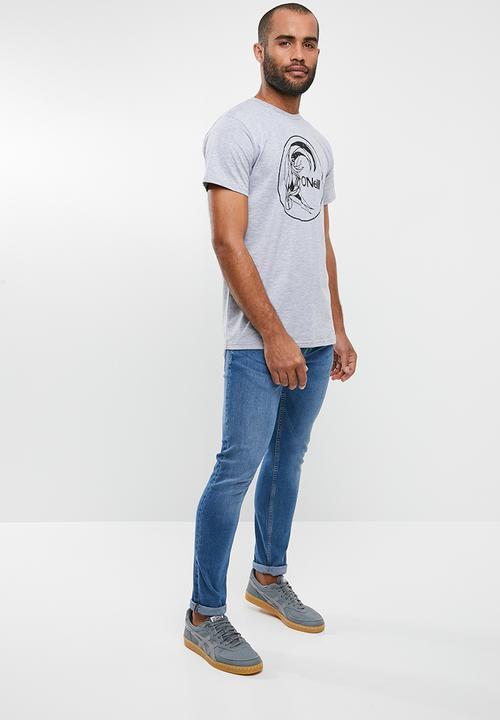 O'Neill - Shredded short sleeve tee - grey