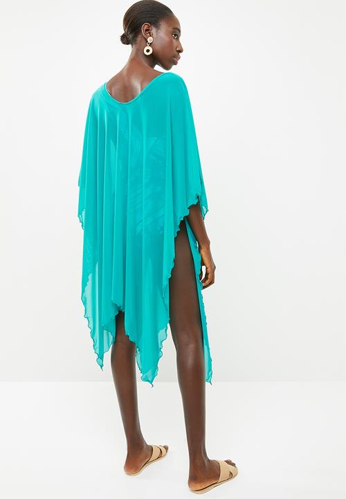 Sun Love - Longer length kimono dress - turquoise