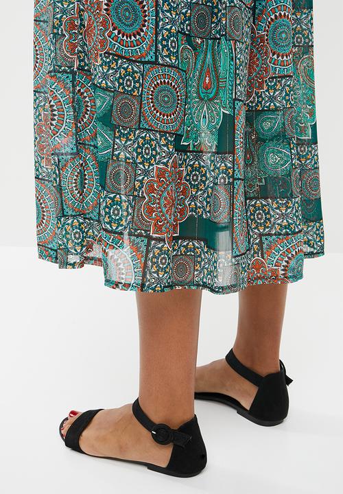edit - Midi flared skirt - muti 