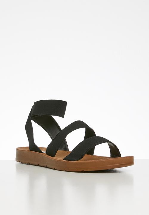 Madison® - Elastic ankle strap sandal - black