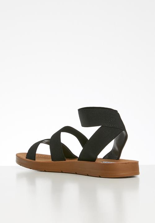 Madison® - Elastic ankle strap sandal - black