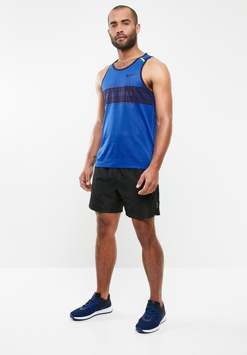 Nike - Nike wild run tank - blue & black
