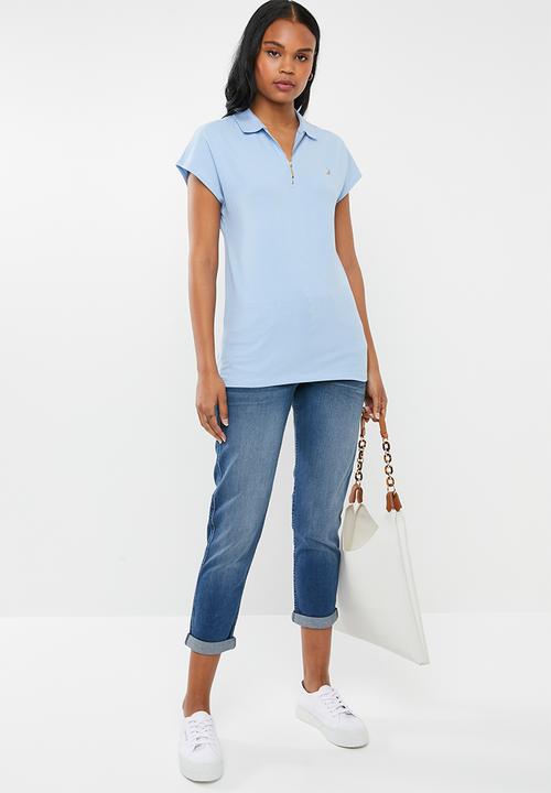 POLO - Eva zip detail golfer - blue