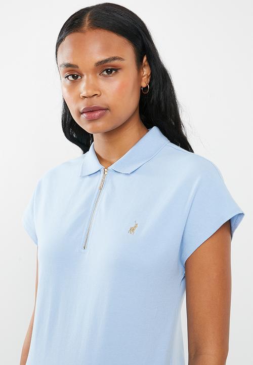 POLO - Eva zip detail golfer - blue