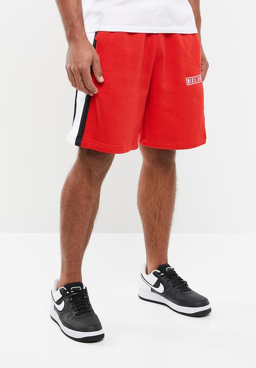 red white and black nike shorts