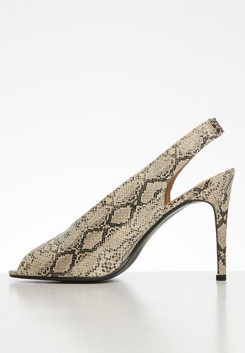 Superbalist - Robyn high vamp heel - beige & black