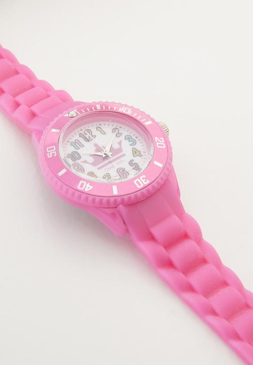 Cool Kids - Girls watch & tiara pendant set - pink & silver
