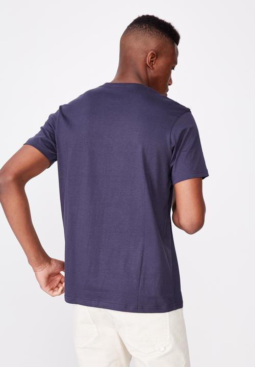 Cotton On - Tokyo city chest urban tee - navy