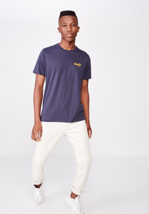 Cotton On - Tokyo city chest urban tee - navy