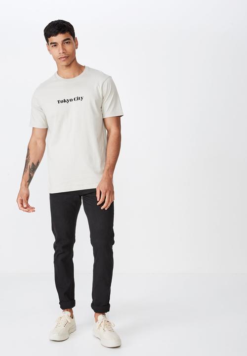 Cotton On - Tokyo city urban tee - smoke grey