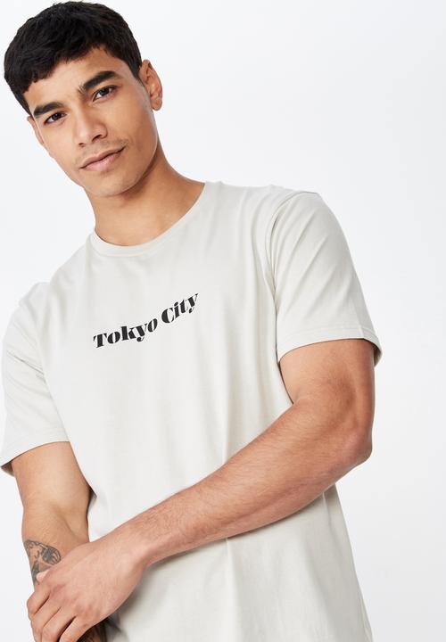 Cotton On - Tokyo city urban tee - smoke grey