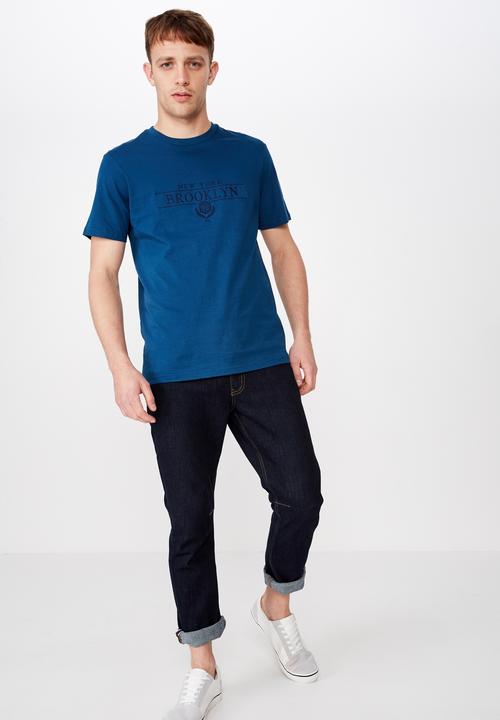 Cotton On - Brooklyn us tee - blue