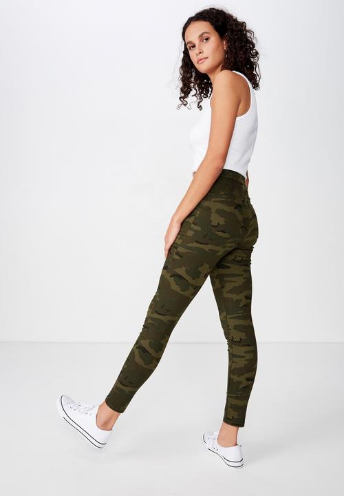 Cotton On - High rise jegging - khaki 
