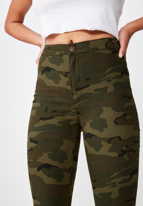 Cotton On - High rise jegging - khaki 