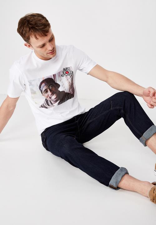 Cotton On - 2pac poetic justice fence tee - white