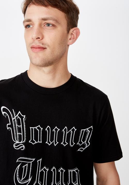 Cotton On - Young thug - gothic tee - black