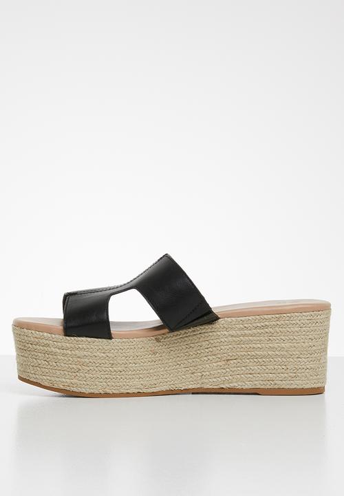 Call It Spring - Woven wedge heel - black
