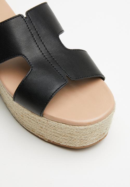 Call It Spring - Woven wedge heel - black