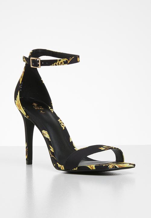 Call It Spring - Bombshell heel - black & yellow