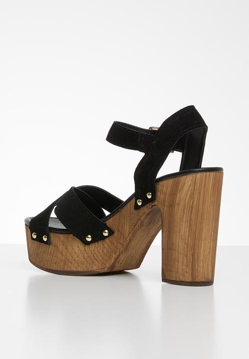 ALDO - Deleniel suede heel - black