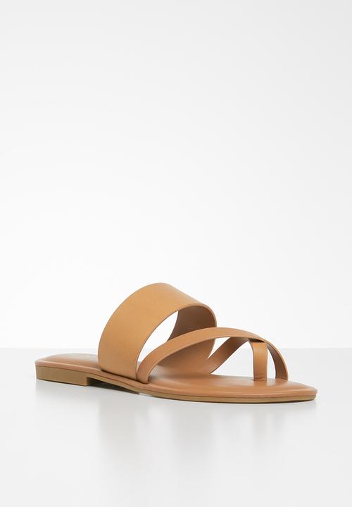 ALDO - Celodia leather sandal - cognac