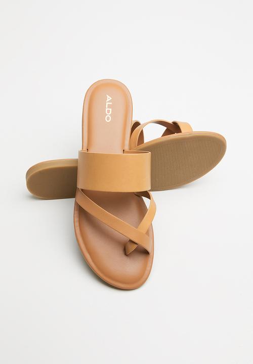 ALDO - Celodia leather sandal - cognac