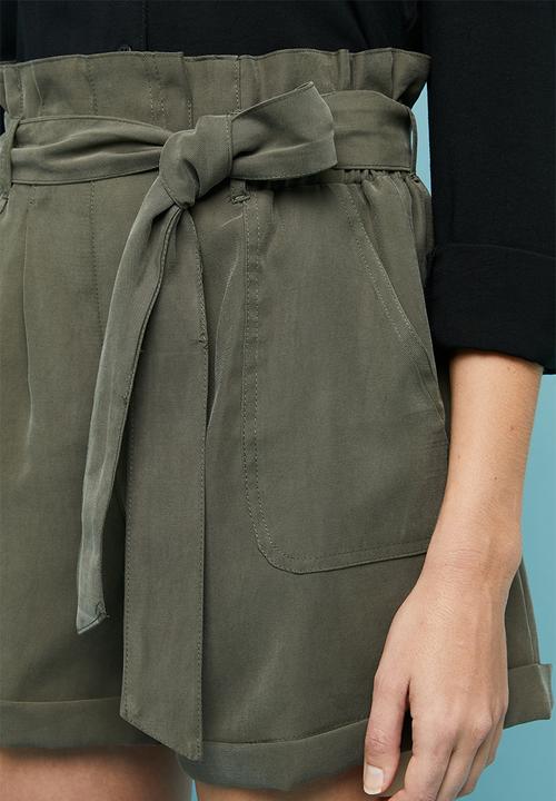 Superbalist - Belted  utility shorts - khaki