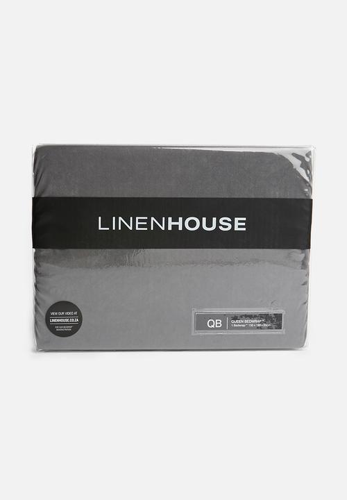 Linen House - Suedette bedwraps - castlerock grey