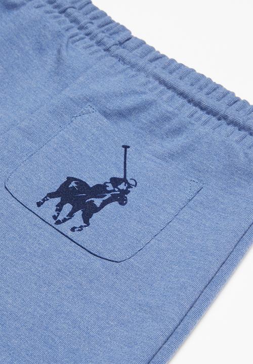 POLO - Boys Thyson track short - blue