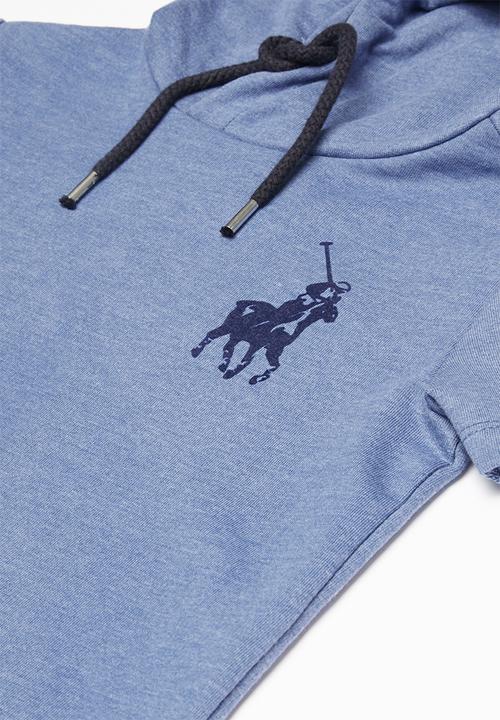 POLO - Boys Jason short sleeve hooded pullover - blue